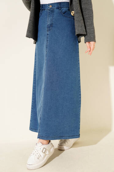 Cepli Kot Etek Mavi - Etek