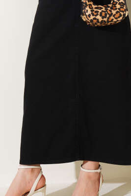 Cepli Kot Etek Siyah - Uzun Etek