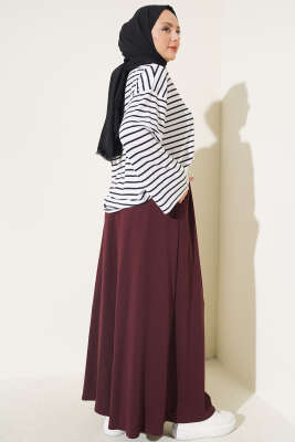 Cepli Loyşa Salaş Pantolon Bordo - Pantolon