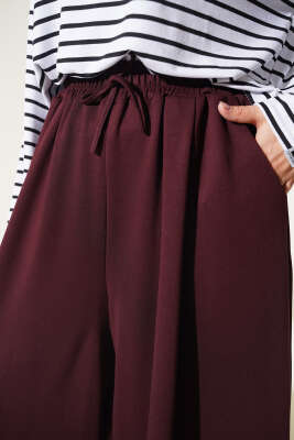 Cepli Loyşa Salaş Pantolon Bordo - Pantolon