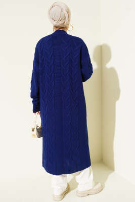 Cepli Örgü Desenli Uzun Hırka Parlement - Hırka