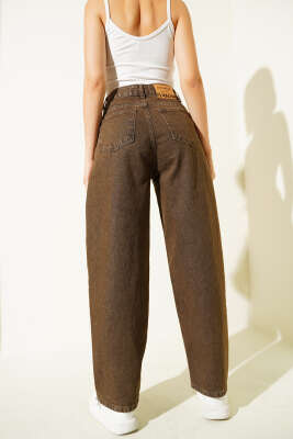 Cepli Palazzo Kot Pantolon Kahve - Kadın Giyim Modelleri