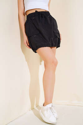 Cepli Paraşüt Etek Siyah - TİLLE