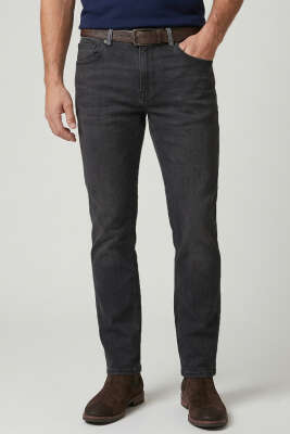 Cepli Regular Fit Erkek Kot Pantolon Füme - DEEP BROWN