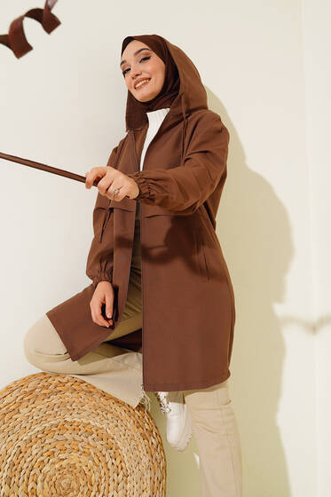 Cepli Yağmurluk Kahve - Trençkot