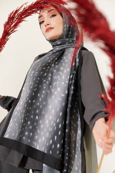 Ceylan Gözü Soft Şal Antrasit - Başörtüsü