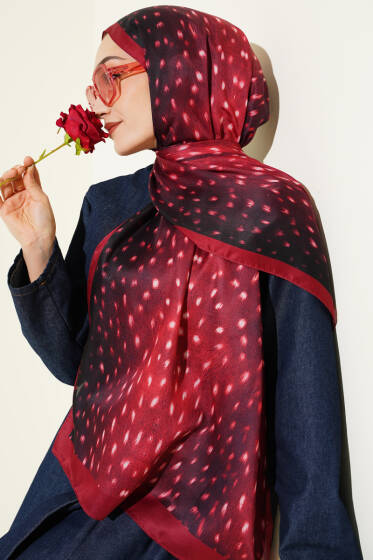 Ceylan Gözü Soft Şal Kırmızı - Başörtüsü