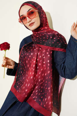 Ceylan Gözü Soft Şal Kırmızı - Başörtüsü