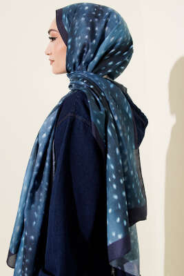 Ceylan Gözü Soft Şal Lacivert - Başörtüsü