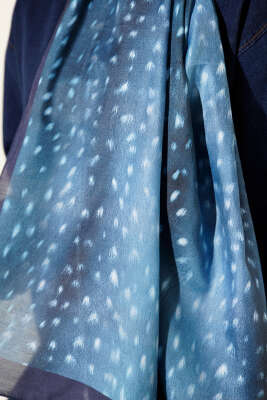 Ceylan Gözü Soft Şal Lacivert - Başörtüsü