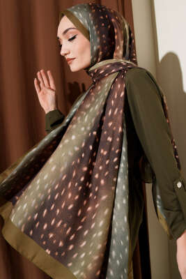 Ceylan Gözü Soft Şal Zeytin Yeşili - VERTU (NYD TEKSTİL)