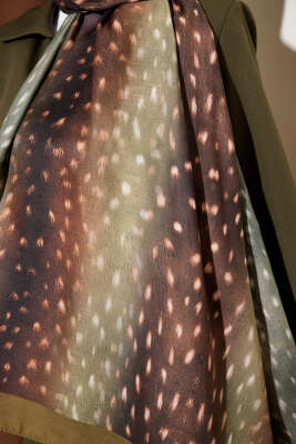 Ceylan Gözü Soft Şal Zeytin Yeşili - Başörtüsü