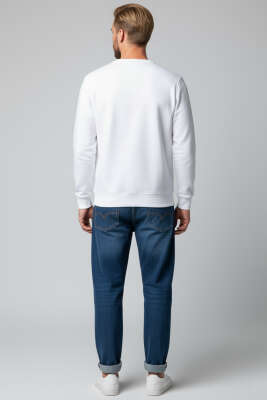 Change Nakışlı Erkek Sweatshirt Ekru - Erkek Sweatshirt