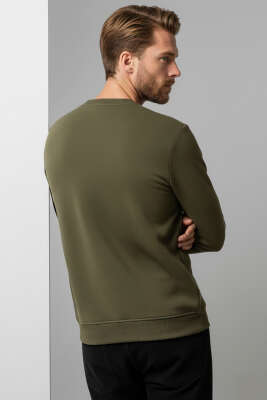 Change Nakışlı Erkek Sweatshirt Haki - Erkek Sweatshirt