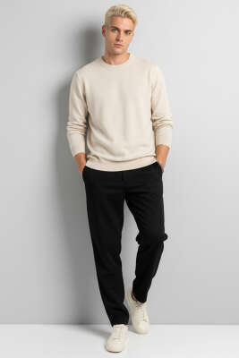 Change Nakışlı Erkek Sweatshirt Krem - Erkek Sweatshirt