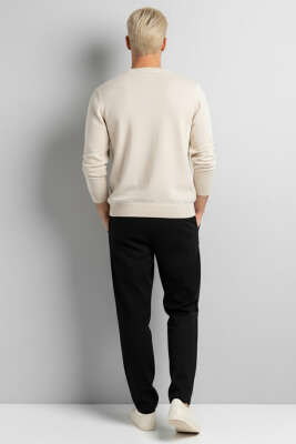 Change Nakışlı Erkek Sweatshirt Krem - Erkek Sweatshirt