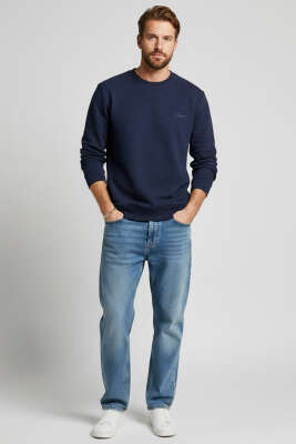 Change Nakışlı Erkek Sweatshirt Lacivert - Erkek Sweatshirt