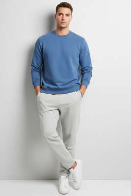 Change Nakışlı Erkek Sweatshirt Mavi - Erkek Sweatshirt