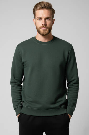 Change Nakışlı Erkek Sweatshirt Nefti - Erkek Sweatshirt