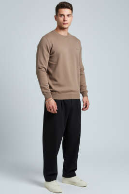 Change Nakışlı Erkek Sweatshirt Vizon - Erkek Sweatshirt