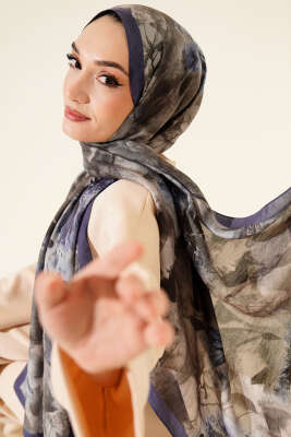 Çiçek Desen Modal Şal Parlement - VERTU (NYD TEKSTİL)