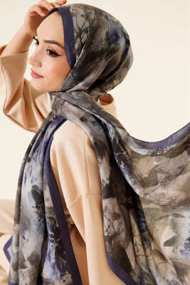Çiçek Desen Modal Şal Parlement - Başörtüsü