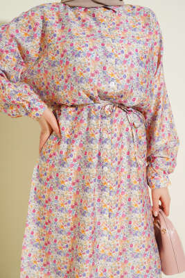 Çiçek Desenli Uzun Gömlek Asorti 1 - Gömlek