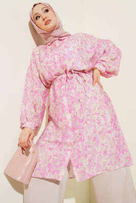 Çiçek Desenli Uzun Gömlek Asorti 2 - POLO LIVE