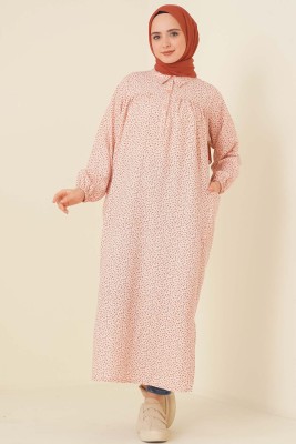 Çiçek Desenli Uzun Tunik Bordo