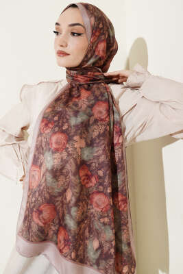 Çiçek Esintisi Soft Şal Bej 