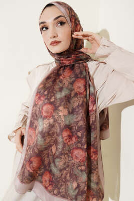 Çiçek Esintisi Soft Şal Bej - Başörtüsü