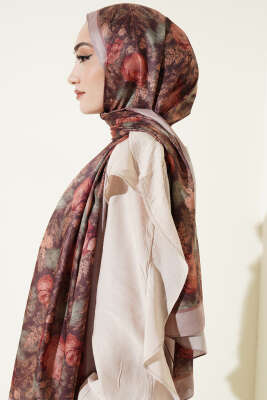 Çiçek Esintisi Soft Şal Bej - Başörtüsü