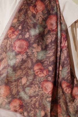 Çiçek Esintisi Soft Şal Bej - Başörtüsü