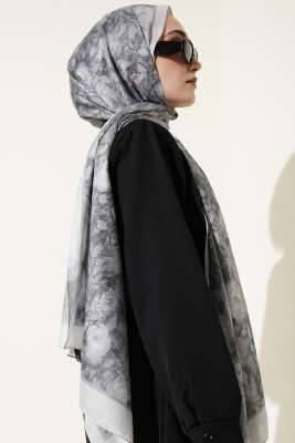 Çiçek Esintisi Soft Şal Gri - Başörtüsü