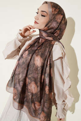 Çiçek Esintisi Soft Şal Kum Bej 