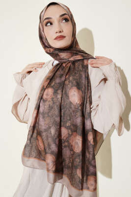 Çiçek Esintisi Soft Şal Kum Bej - Başörtüsü