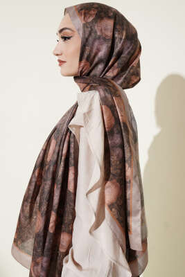 Çiçek Esintisi Soft Şal Kum Bej - Başörtüsü