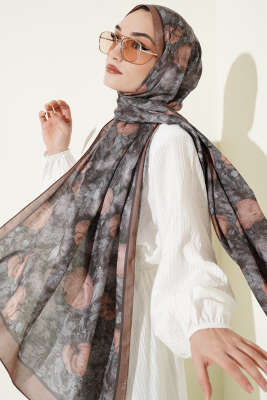 Çiçek Esintisi Soft Şal Latte 