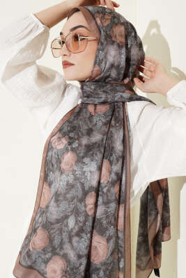 Çiçek Esintisi Soft Şal Latte - Yılın Fırsatı