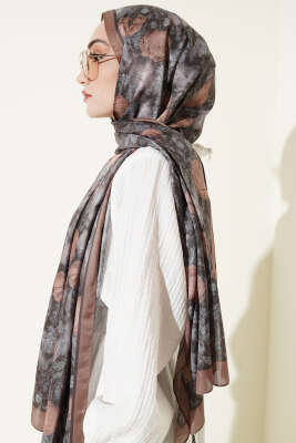 Çiçek Esintisi Soft Şal Latte - Yılın Fırsatı