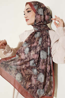 Çiçek Esintisi Soft Şal Taba 