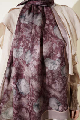 Çiçek Esintisi Soft Şal Vizon - Başörtüsü