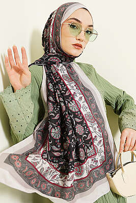 Çiçek Motifli Soft Şal Taş 