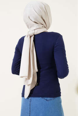 Çiçek Nakışlı Cepli Body Lacivert - Yılın Fırsatı