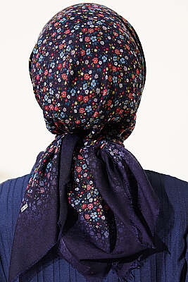 Çiçekli Flamu Cotton Eşarp Parlement - Başörtüsü