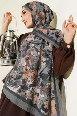 Çiçekli Soft Bambu Kraş Şal Çağla Yeşili - Günün Seçilenleri