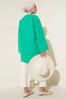 Çift Bağcıklı Poplin Kimono Benetton - Yılın Fırsatı