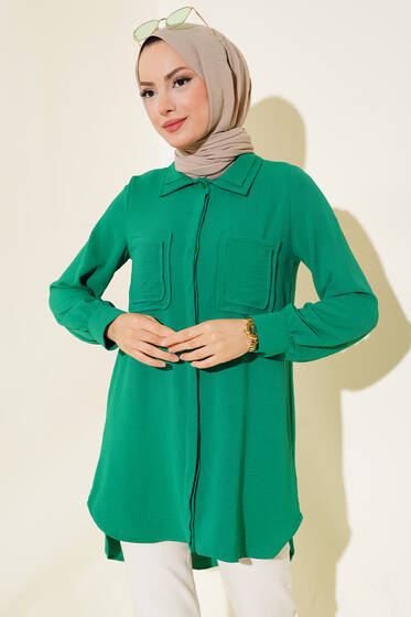 Çift Cep Detaylı Tunik Benetton - Tunik