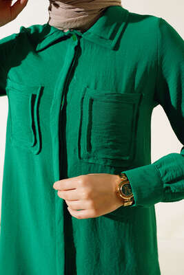 Çift Cep Detaylı Tunik Benetton - Thumbnail