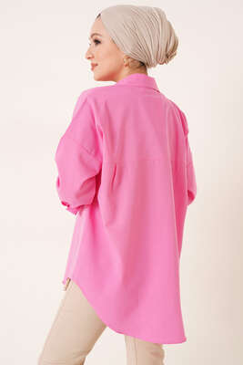 Çift Cep Gömlek Pembe - Gömlek